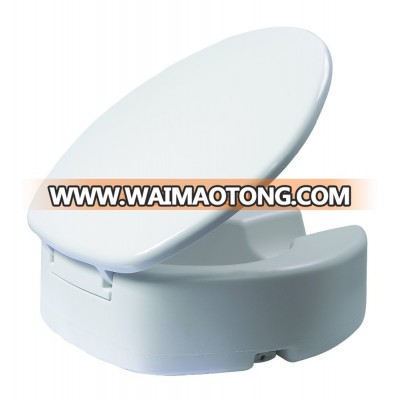 Duroplast raised toilet seat with cover for handicapped people